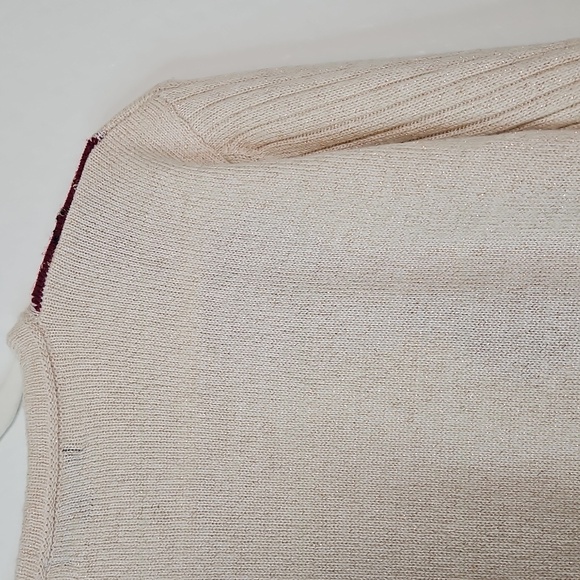 Pierri New York Cream and Burgundy Argyle Cardigan - Picture 6 of 11